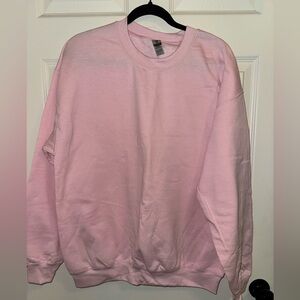 Gildan women's Light Pink Crewneck Sweater